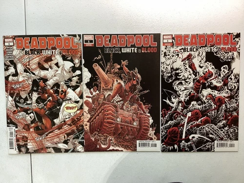 Deadpool Black White & Blood 1 x 3 Variants 2021 NM