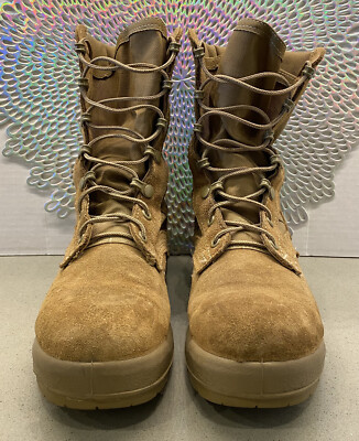 Belleville Combat Boots Men 11 R Military Vibram Desert Tan Suede Soft Toe Belleville Mens Desert Tan Leather Flight & Combat WP  main image 2