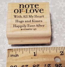 Note Of Love Scrapbooking Rubber Stamp Stampin Up Valentines 45 free shipping