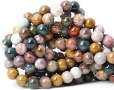 35PCS 10mm Natural Marine Agate Round Loose Beads 35PCS, agate