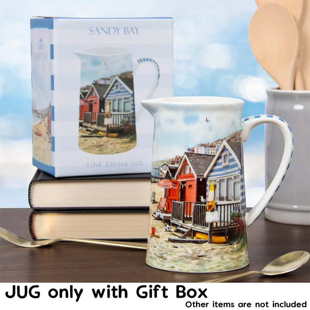The Leonardo Collection Sandy Bay Jug Seaside Beach Coastal Fine China Milk Jug
