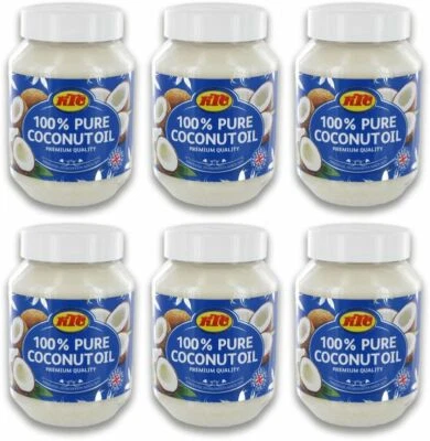 [ 6x 500ml ] KTC 100% Kokosöl / Cocosöl / Kokosnussöl / Coconut Oil