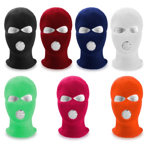 3 Hole Knit Full Face Mask Ski Winter Cap Balaclava Outdoor Beanie Tactical Hat - 第 18/27 張圖片