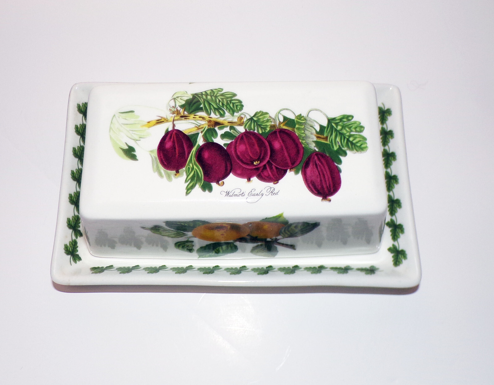 Portmeirion Pottery Pomona Covered Butter Dish Includes Under Tray eBay
