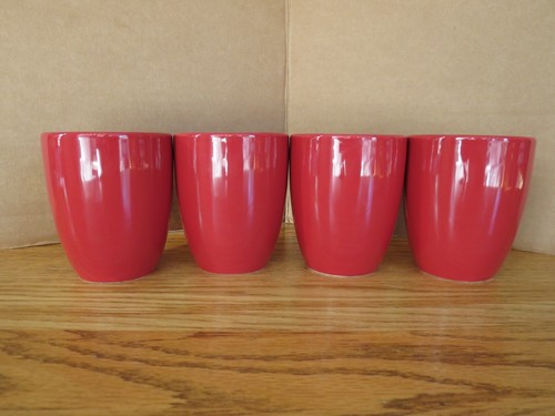 Corelle Coordinates tazze in gres rosso intenso 12 oz set di 4 mai usate - Foto 3 di 13