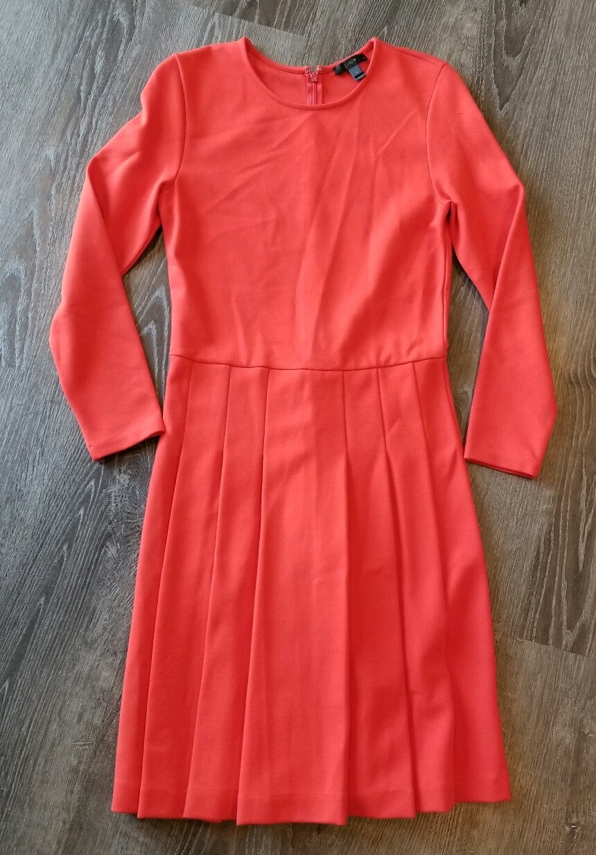 j crew red dress