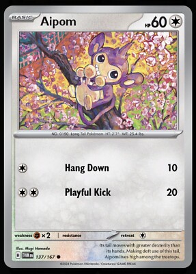 Aipom - 137/167 : S&V Twilight Masquerade : (Non-Holo) Common : Pokemon Karte