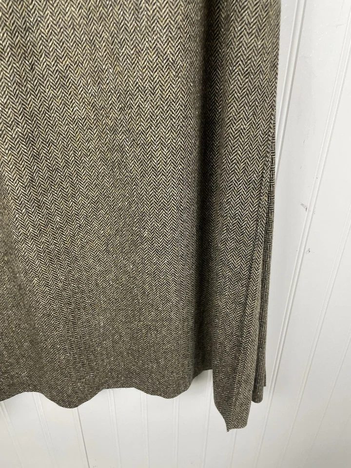 Maxi falda midi plisada espiga mezcla lana seda Isabella Bird para mujer talla 6 Foto 2 de 4