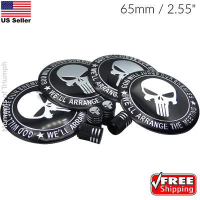 2nd Amendment Wheel Center Hub Cap Sticker Decal 2.55'' / 65mm & Tire Valve Caps 