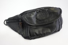 Auburn Woods Black Zipper Faux Leather Adjustable Bag Waist Hip Fanny Pack 