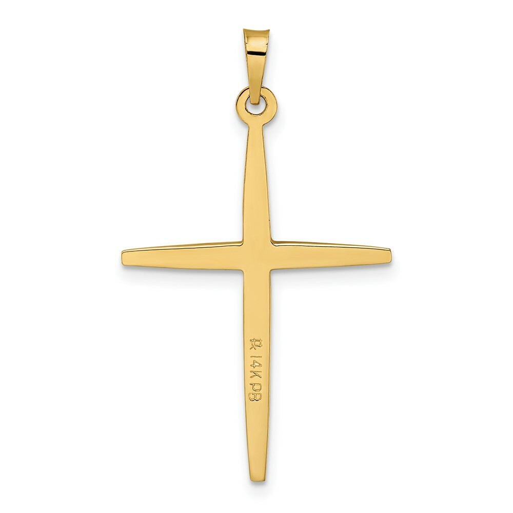 14K Two-tone Gold Polished Solid Kite-Shape Center Cross 14K Two-tone Gold Polished Solid Kite-Shape Center Cross