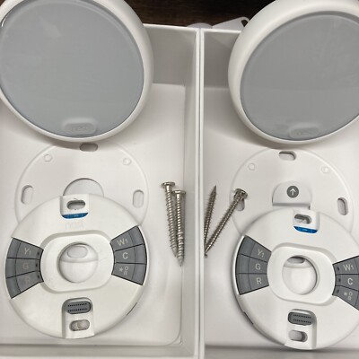 Parts Only! lot of 2 Google, T4000ES, Nest Thermostat E, Smart Thermostat White