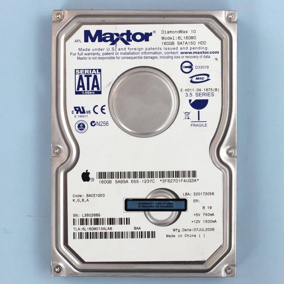 160GB SATA 7200RPM 3.5” Maxtor DiamondMax 10 6L160M0 Hard Drive HDD - Image 2 of 4