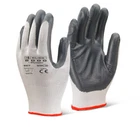 100 Pairs BeeSwift EC7GY Nitrile Palm Grey Lightweight DIY Work Gloves
