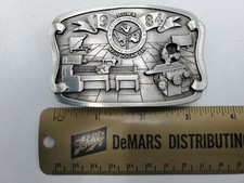Vintage 1984 Hesston Corporation Workers Association Belt Buckle by Siskiyou