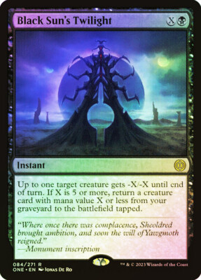 MTG FOIL Black Sun's Twilight - Phyrexia: All Will Be One #084 | eBay