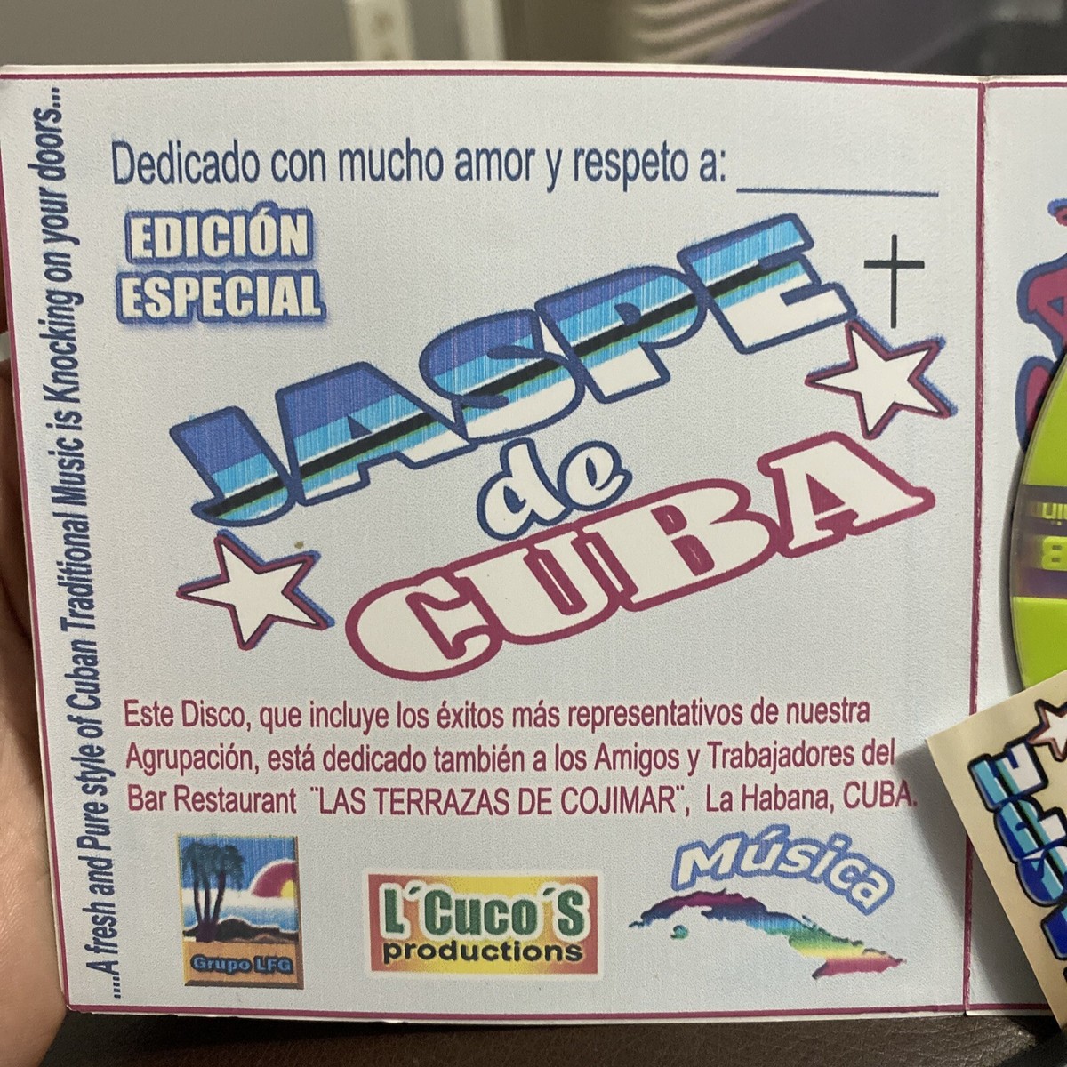 Jaspe de Cuba - Cojimar, Tierra de Encantos DVD CUBAN IMPORT LIKE
