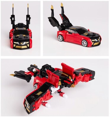 Mini Force 2021 TRI HAWK KING Red Vehicle 3-Stage Transformer