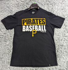 Pittsburgh Pirates 47 Brand Crewneck T-Shirt Mens Small S Black Premium Cotton