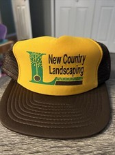 Vintage 1980 s New Country Landscaping Mesh Trucker Adjustable Snapback Hat Cap