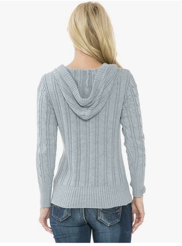 New- ANNVA U.S.A. Long Sleeve Open Front Buttons Knit Cardigan for Women - Picture 4 of 5