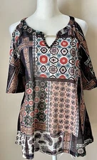 Naif Women’s Blouse Size S Cold  Shoulder Floral Top