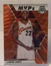 LEBRON JAMES 2019-20 Mosaic Basketball MVPs Red Wave Prizm SP - CAVALIERS