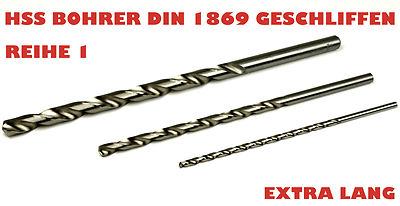 Spiralbohrer Metallbohrer extra lang DIN 1869 HSS-G /Ø 13,5 Gesamtl/änge 310 mm