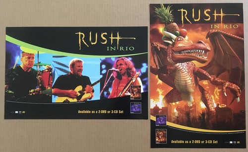 RUSH Rare 2003 PROMO POSTER for In Rio CD USA DOUBLE SIDED Never Displayed MINT
