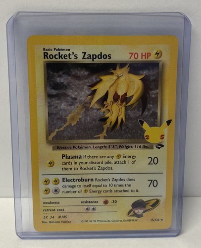 Rocket's Zapdos 15/132 Celebrations Classic Collection Pokémon Card