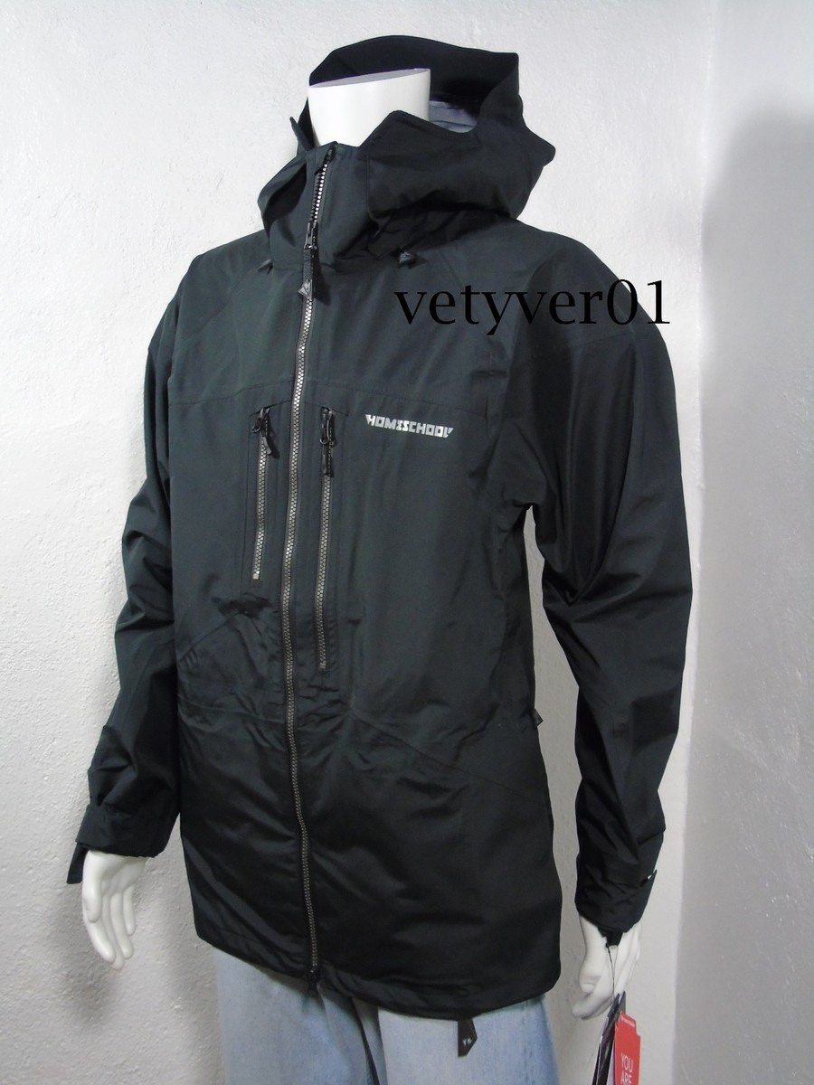 NWT HOMESCHOOL Universe Parka Waterproof/Breathable RECCO Jacket Black size  S