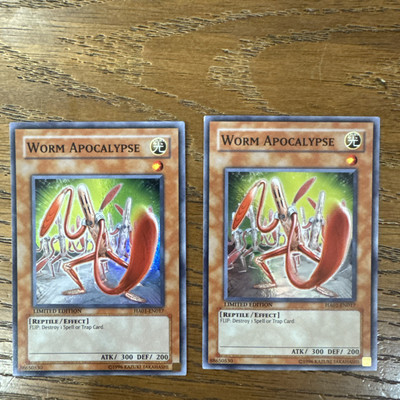 2X Worm Apocalypse - HA01-EN017 - Super Rare - Limited - Lightly Played