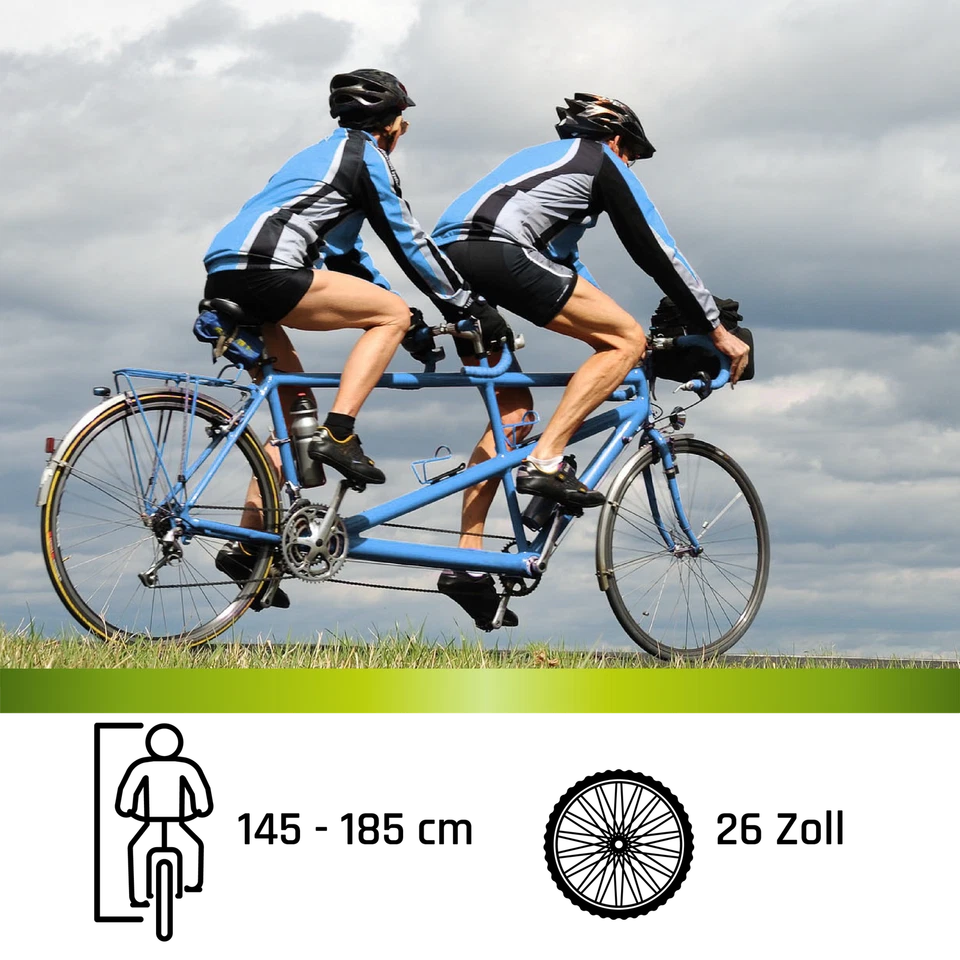 Tandemfahrrad 26" Fahrrad Trekkingrad 21 Gang Galano Oakland schwarz 43/38cm - Bild 3 von 4