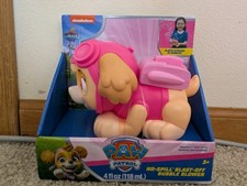 Paw Patrol Sky No Spill Blast Off Bubble Blower by Spinmaster Pink New Package
