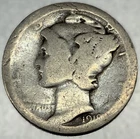 1918-P Mercury Dime 10c Circulated 90% Silver US Coin - 3241