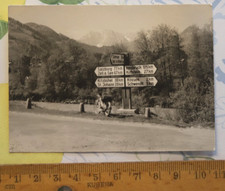 Foto 1955 Wegweiser nähe Kössen Kitzbühel mofa roller vintage AU
