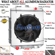3 Row Radiator Shroud Fan For 1954 1956 Ford Fairlane Skyliner Country Squire