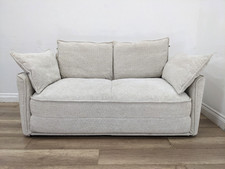 SOFA BED 2.5 Seater Double Size Silver Sand Removable Cushions FREE DELIVERY