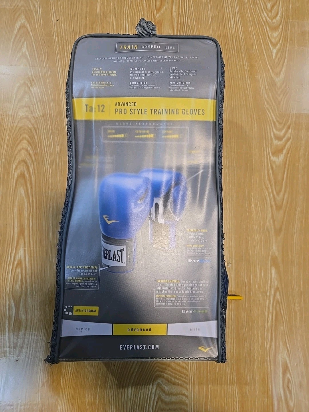 Everlast Advanced Pro Style Training Gloves Tail 12 #2316 L 12 Oz Blue