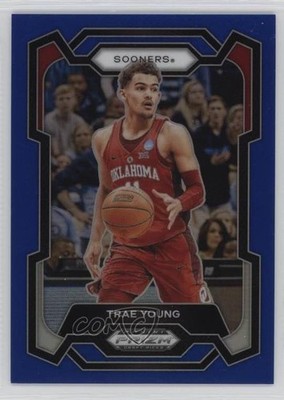 2024-25 Panini Prizm Draft Picks Blue Prizm 50/199 Trae Young #49 16wc