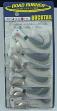 Blakemore 1009-96 Striper Bucktail Road Runner 1 oz Color Shad Card of 6