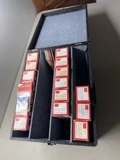 Lot of 13 Sears 40 Slide Trays End Lock Feature TDC Type 3-9975. With Carry Case