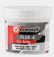 Everwell FLUX-4 High Temp Solder Paste 4oz | Ultra-Strong for Steel, Brass & Car