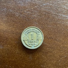 France 1 Franc 1939 Circulated WWII 