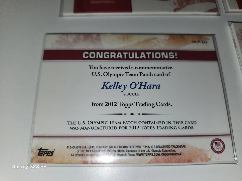 2012 Topps U.S. Olympic Team and Olympic Hopefuls Lot Of 4 Relic Cards! USA - Image 3 of 4