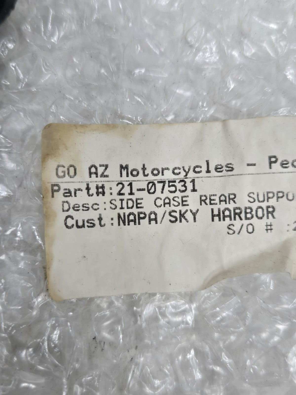 Zero Motorcycles Side Case Rear Support Right  21-07531