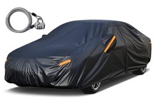 Kayme Car Cover All Weather Waterproof w/ Lock Zipper Door for Sedans 194-208"