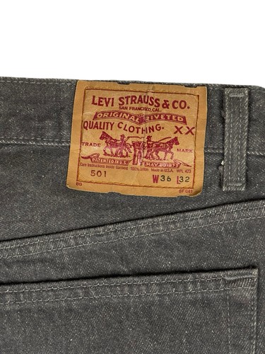 Pantalone jeans Levi's 501 denim 36x32 vintage anni 80 made in USA - Foto 6 di 14