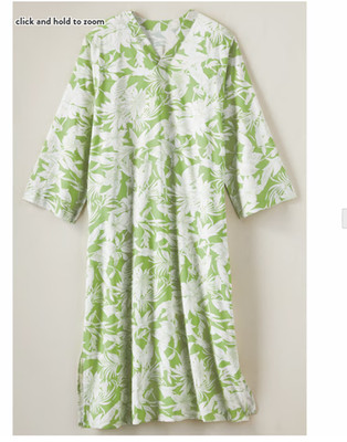 plus size 5X Easy Essentials Retro Kimono House Dress Muumuu Tropical Birds new