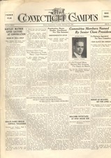 University of CONNECTICUT CAMPUS daily 2/22 1938 basketball Don Lash riflemen